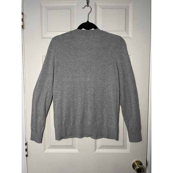 QUINCE Lightweight Cotton Cashmere Cardigan Sweater Set Gray Womens M Minimalist - Picture 5 of 16